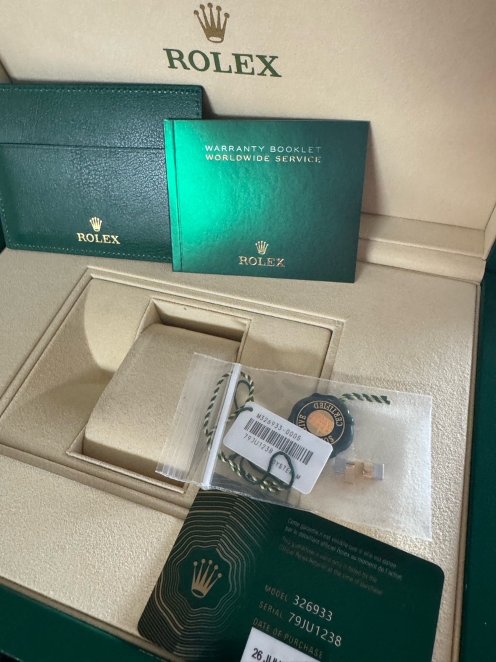 Rolex💯% Authentic iconic X-Large capacity empty presentation box w/ manual/cards - Picture 9 of 16